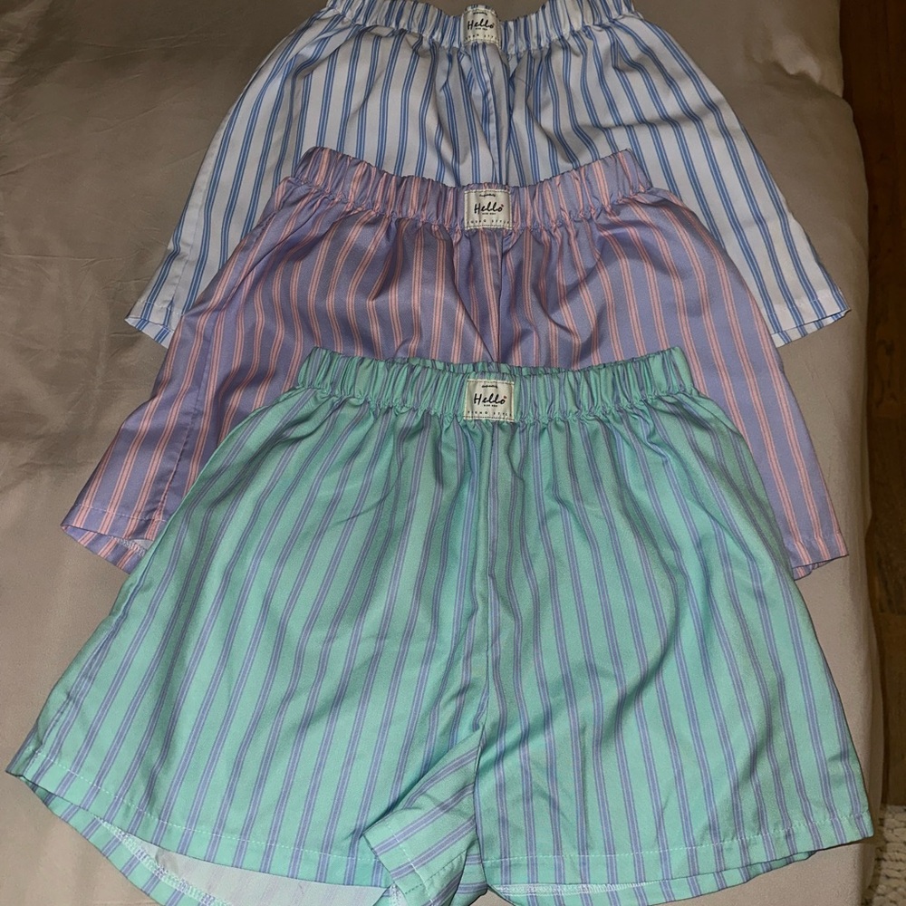Striped Boxer Shorts Set